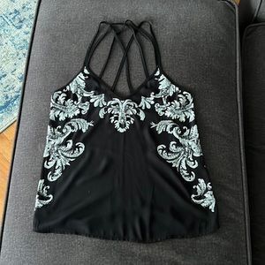 Express criss cross back tank top